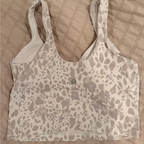 Lululemon Athletica White and Gray Patterned Align Tank - Picture 2 of 2